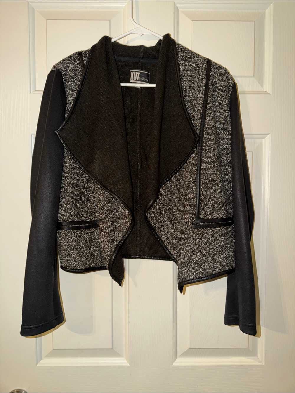 Kut from the Kloth Black & Gray Tweed Blazer - size S